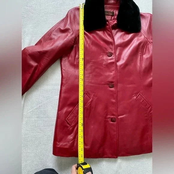 Red Danier Leather Jacket - Picture 14 of 17